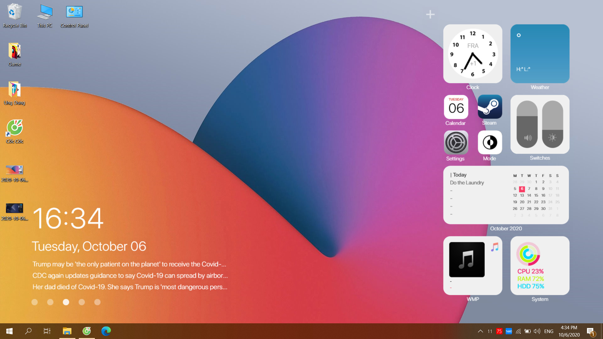 Hướng dẫn cài widget tương tự macOS Big Sur/iOS 14 lên Windows 10 bằng Rainmeter